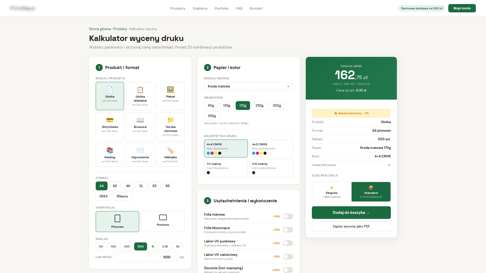 Automatyzacja wycen poligraficznych